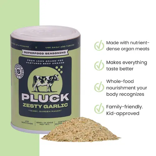 Superfood Seasoning – Organ-Based All-Purpose Blend, 88 g Shaker – Zesty Garlic