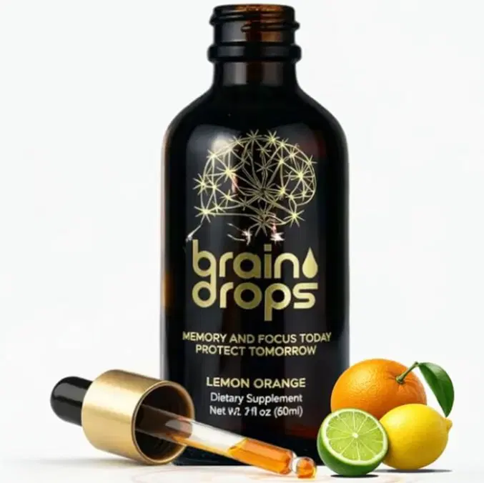 Brain Drops - Daily Cognitive Support for Focus, Clarity & Mental Performance - 1 Bottle